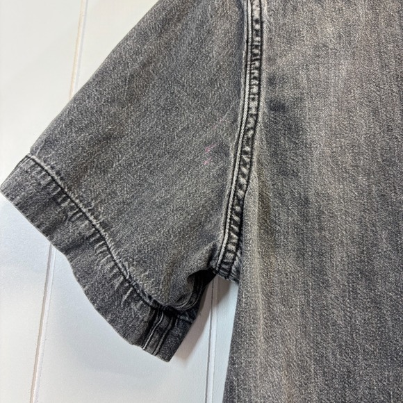 Vintage Levis Hipster Button Down Denim Shirt Mens Size L Streetwear Grunge - Picture 7 of 9